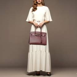 مملوكة مسبقًا حقيبة يد توتس هيرمس بيركين سيلير إتش مادام روج إتش إكسسوار مطلي ذهبي