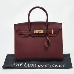 مملوكة مسبقًا حقيبة يد توتس هيرمس بيركين سيلير إتش مادام روج إتش إكسسوار مطلي ذهبي