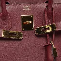 مملوكة مسبقًا حقيبة يد توتس هيرمس بيركين سيلير إتش مادام روج إتش إكسسوار مطلي ذهبي