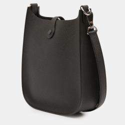 Pre Owned حقيبة هيرمس إيفلين 16 سوليير إبسوم سوداء