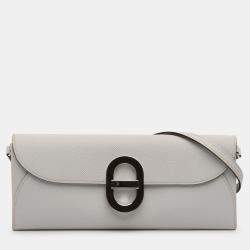 مملوكة مسبقًا Hermes Grey Epsom Maillon To Go Wallet