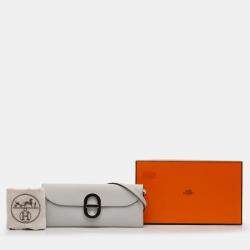 مملوكة مسبقًا Hermes Grey Epsom Maillon To Go Wallet