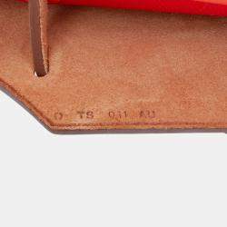 مملوكة مسبقًا Hermes Brown Orange Toile Herbag Zip 31