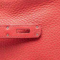 مملوكة مسبقًا Hermes Red Clemence Birkin Retourne 35