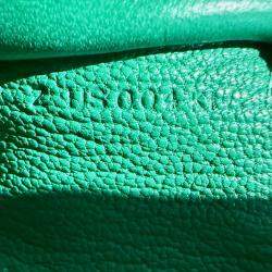 Pre Owned Hermes Green Chevre Mysore Kelly To Go Wallet