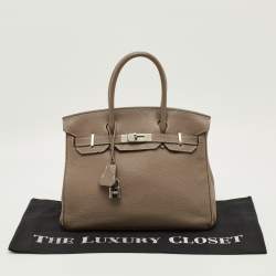 مملوكة مسبقًا حقيبة توتس هيرمس بيركين جلد توغو إيتوب إكسسوار مطلي بلاديوم
