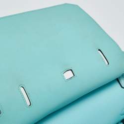 مملوكة مسبقًا Hermès Jypsiere 28 Bleu Atoll Swift and Taurillon Clemence Leather Shoulder Bag