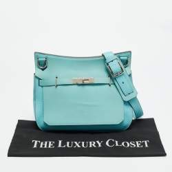 مملوكة مسبقًا Hermès Jypsiere 28 Bleu Atoll Swift and Taurillon Clemence Leather Shoulder Bag