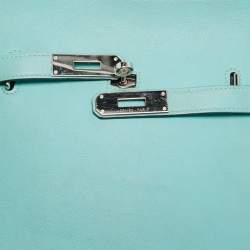 مملوكة مسبقًا Hermès Jypsiere 28 Bleu Atoll Swift and Taurillon Clemence Leather Shoulder Bag