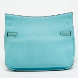 مملوكة مسبقًا Hermès Jypsiere 28 Bleu Atoll Swift and Taurillon Clemence Leather Shoulder Bag