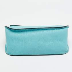 مملوكة مسبقًا Hermès Jypsiere 28 Bleu Atoll Swift and Taurillon Clemence Leather Shoulder Bag