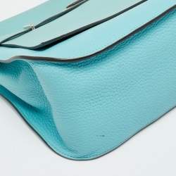 مملوكة مسبقًا Hermès Jypsiere 28 Bleu Atoll Swift and Taurillon Clemence Leather Shoulder Bag