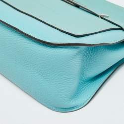 مملوكة مسبقًا Hermès Jypsiere 28 Bleu Atoll Swift and Taurillon Clemence Leather Shoulder Bag