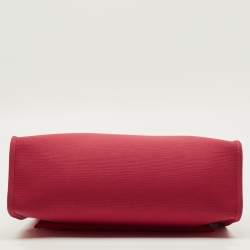 Pre Owned Hermès Herbag Zip 31 Rose Extreme/Khaki Toile and Vache Hunter Top Handle Bag