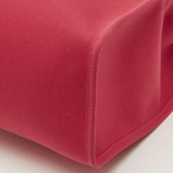 Pre Owned Hermès Herbag Zip 31 Rose Extreme/Khaki Toile and Vache Hunter Top Handle Bag