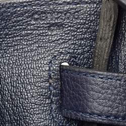 مملوكة مسبقًا Hermès Birkin 30 Palladium Finish Bleu Nuit Togo Leather Tote