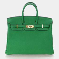 مملوكة مسبقًا Hermes Birkin 25 Bamboo Togo Bag