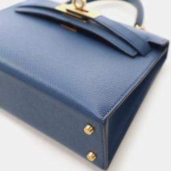 Pre Owned حقيبة هيرمس ميني كيلي 20 إبصوم أزرق غامق