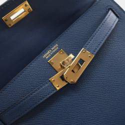 Pre Owned حقيبة هيرمس ميني كيلي 20 إبصوم أزرق غامق