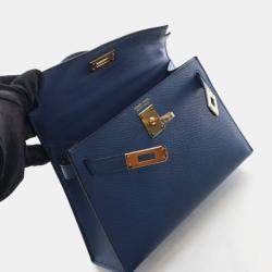Pre Owned حقيبة هيرمس ميني كيلي 20 إبصوم أزرق غامق