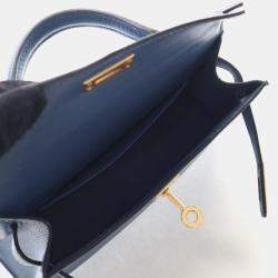 Pre Owned حقيبة هيرمس ميني كيلي 20 إبصوم أزرق غامق