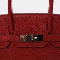 Pre Owned Hermes  Birkin 30 Rouge Vif Togo Bag