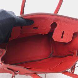 Pre Owned Hermes  Birkin 30 Rouge Vif Togo Bag