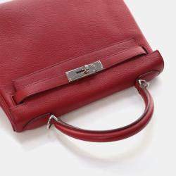 مملوكة مسبقًا Hermes Rouge Garance Togo Kelly 28