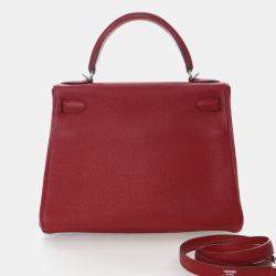مملوكة مسبقًا Hermes Rouge Garance Togo Kelly 28