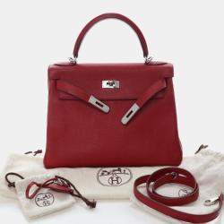 مملوكة مسبقًا Hermes Rouge Garance Togo Kelly 28
