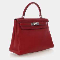 مملوكة مسبقًا Hermes Rouge Garance Togo Kelly 28