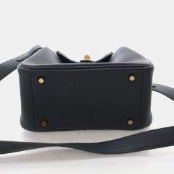 Pre Owned Hermes Mini Lindy 20 Vert Mangrove Clemence Bag 