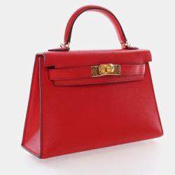 مملوكة مسبقًا حقيبة هيرمس كلي ميني إيبسوم روج دي كور 20