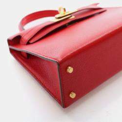 مملوكة مسبقًا حقيبة هيرمس كلي ميني إيبسوم روج دي كور 20
