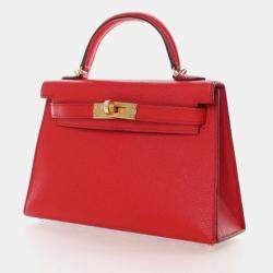مملوكة مسبقًا حقيبة هيرمس كلي ميني إيبسوم روج دي كور 20