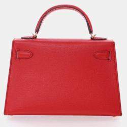 مملوكة مسبقًا حقيبة هيرمس كلي ميني إيبسوم روج دي كور 20
