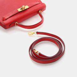 مملوكة مسبقًا حقيبة هيرمس كلي ميني إيبسوم روج دي كور 20