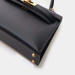 مملوكة مسبقًا Hermes Mini Kelly 20 Noir Epsom Bag