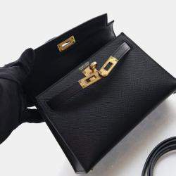 مملوكة مسبقًا Hermes Mini Kelly 20 Noir Epsom Bag