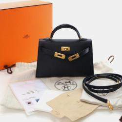 مملوكة مسبقًا Hermes Mini Kelly 20 Noir Epsom Bag