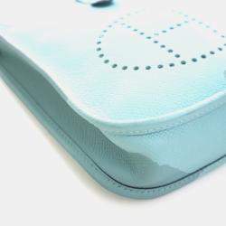 Pre Owned حقيبة هيرمس بيليو أزرق أتشوير إيفلين حجم صغير 16