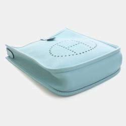 Pre Owned حقيبة هيرمس بيليو أزرق أتشوير إيفلين حجم صغير 16