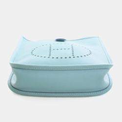 Pre Owned حقيبة هيرمس بيليو أزرق أتشوير إيفلين حجم صغير 16