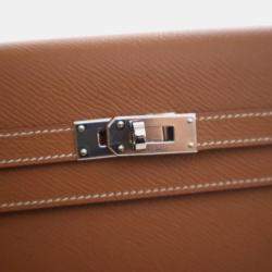 Pre Owned Hermes Gold Epsom Kelly Longue Wallet