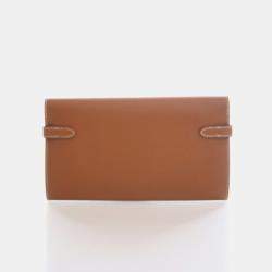 Pre Owned Hermes Gold Epsom Kelly Longue Wallet