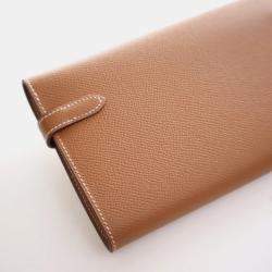 Pre Owned Hermes Gold Epsom Kelly Longue Wallet