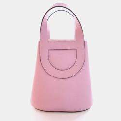 Pre Owned Hermes Mauve Sylvestre Swift In-The-Loop Bucket 18