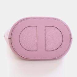 Pre Owned Hermes Mauve Sylvestre Swift In-The-Loop Bucket 18