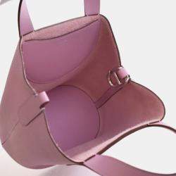 Pre Owned Hermes Mauve Sylvestre Swift In-The-Loop Bucket 18