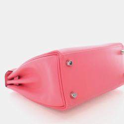 مملوكة مسبقًا حقيبة هيرمس كيلي 25 جلد سوفت أحمر أزاليا